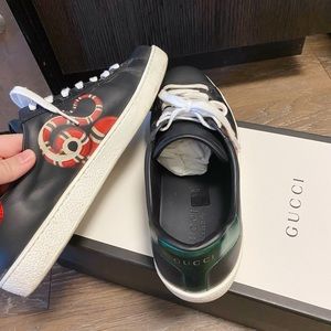 Gucci Men Ace leather sneaker Black